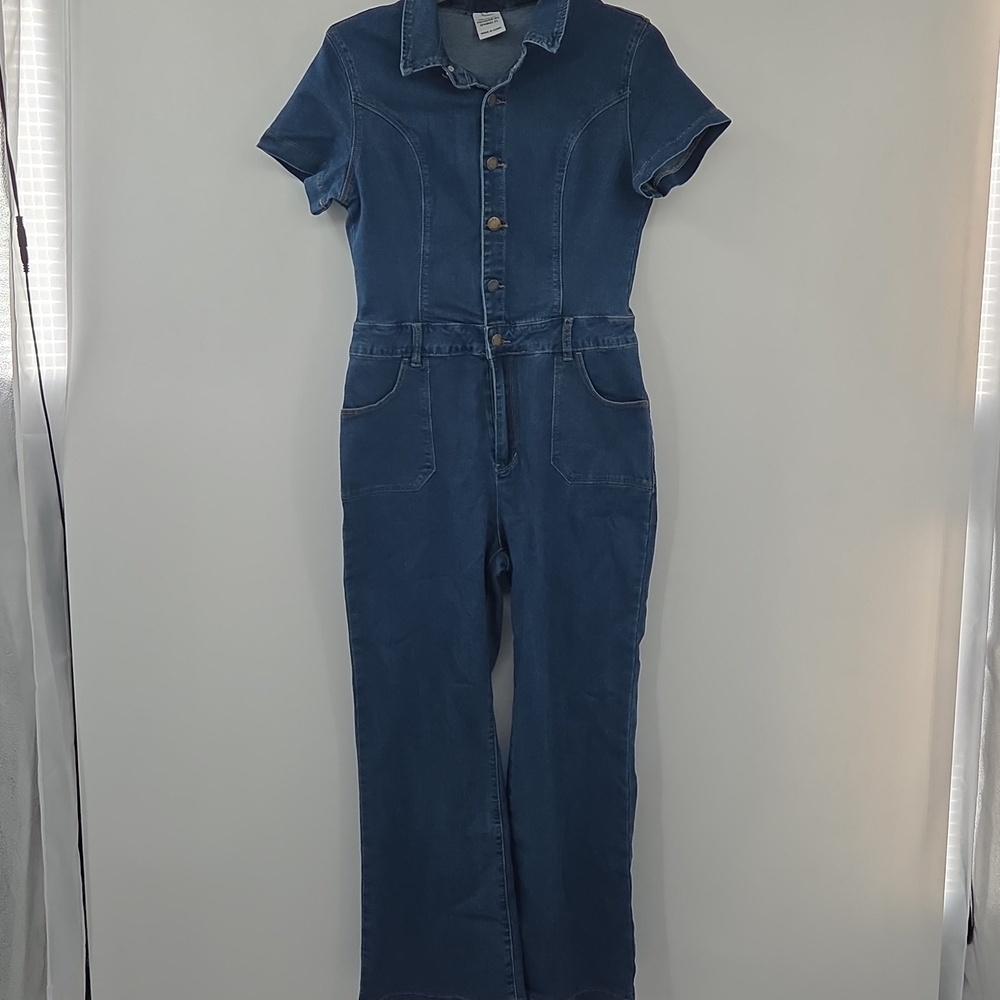 Women's  Denim Jumpsuit - Picture 7 of 16